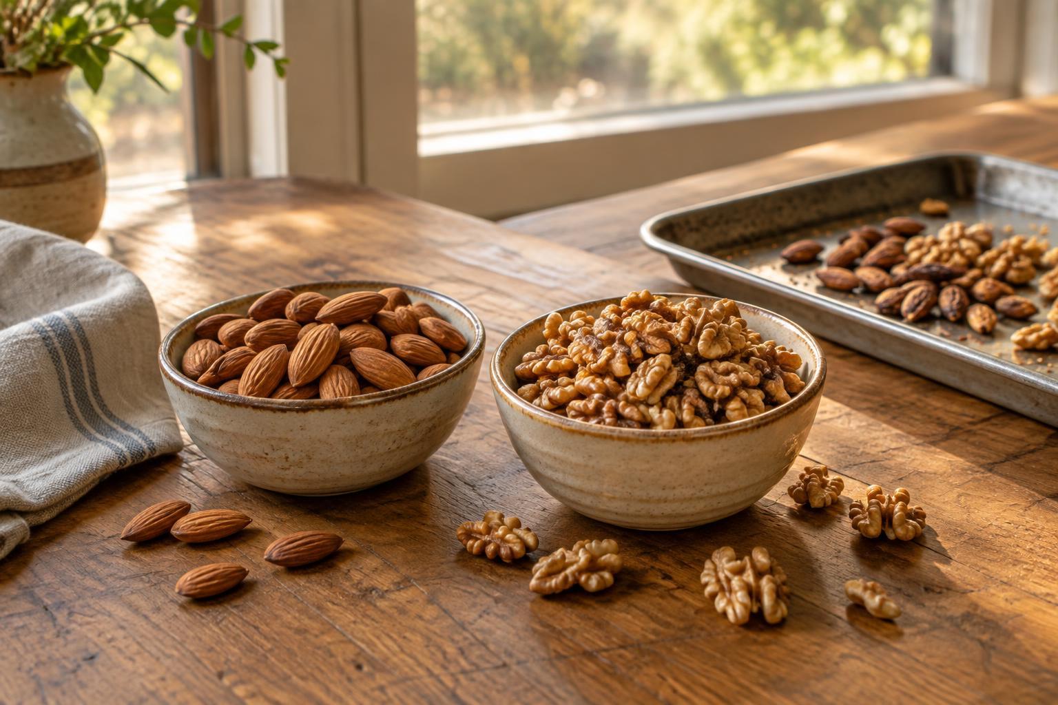 Almonds vs. Walnuts: Flavor, Texture and Storage Basics