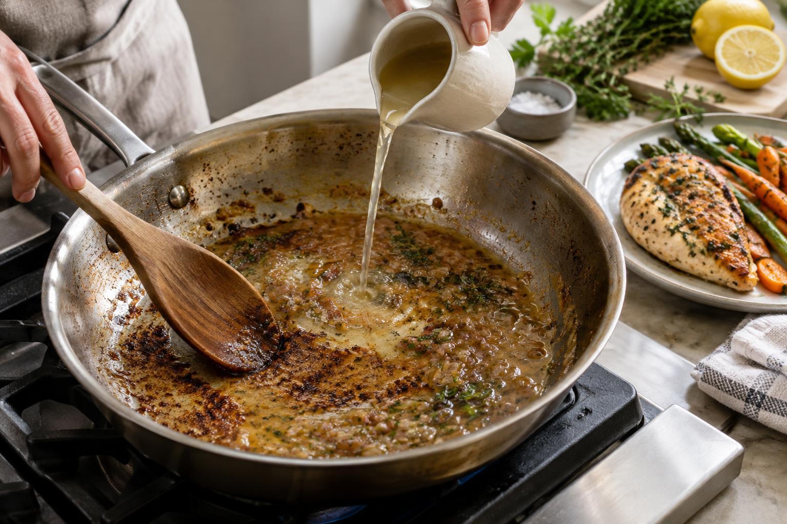 How to Make a Quick Pan Sauce from What’s Left in the Skillet